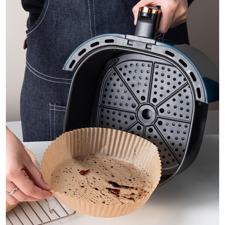 【清倉!500PCS】空氣炸鍋一次性專用墊紙食品級吸油紙 【清倉!500PCS】空氣炸鍋一次性專用墊紙食品級吸油紙